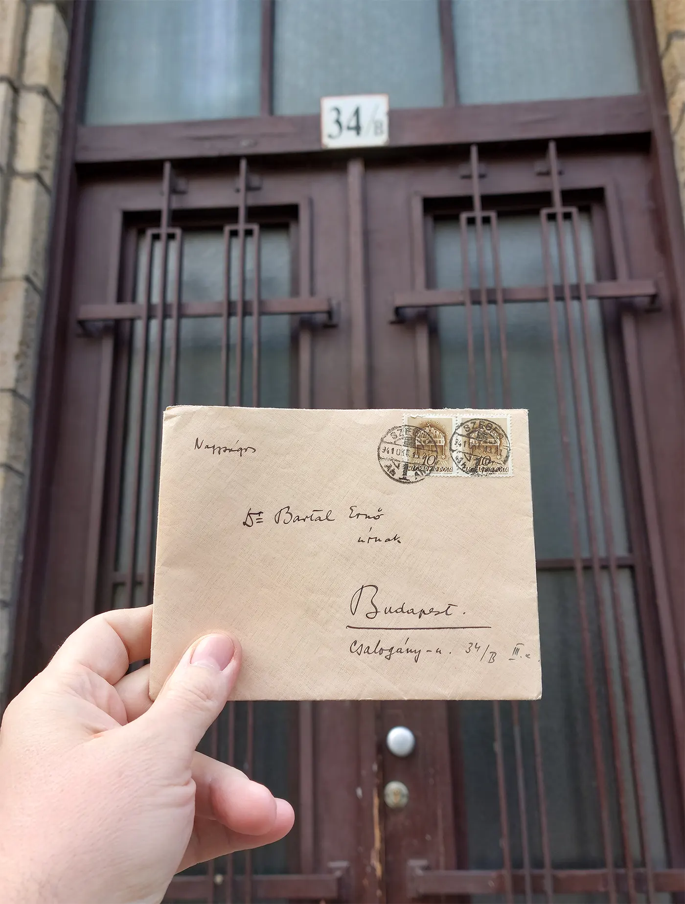 Dr Bartal Ernő levele Dr Bartal Ernő levele