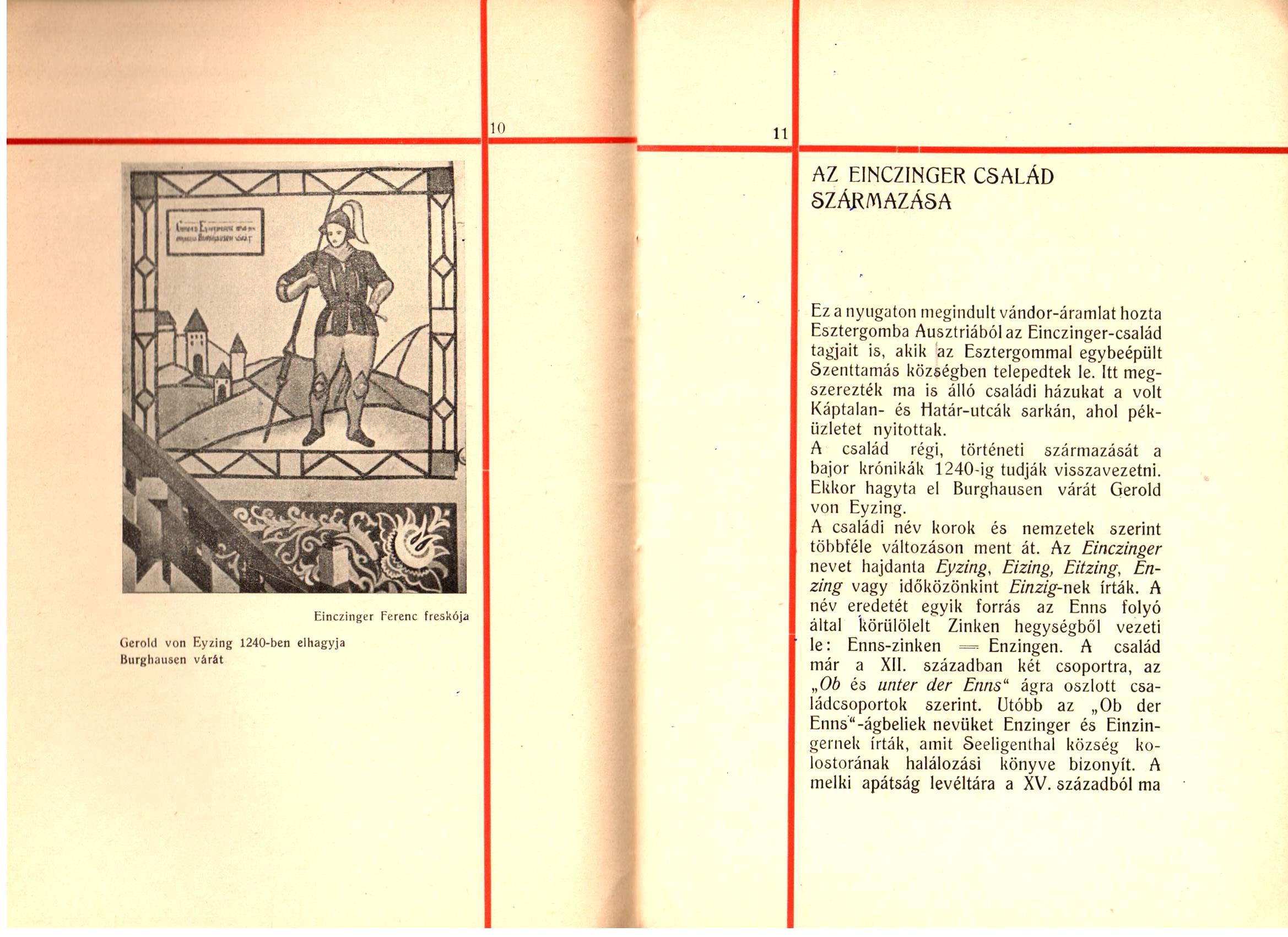 Einczinger család története