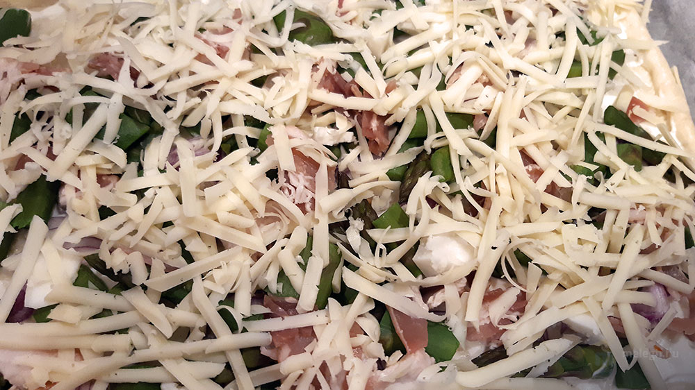 Spárgás pizza recept